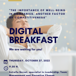 CEEI digital breakfast "The importance of well-being in companies. Another factor of competitiveness"