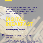 CEEI digital breakfast "Blockchain technology as a tool for the protection of intangible assets: software, apps, platforms, etc."