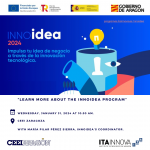 CEEI Conference "Learn about the particularities of the INNOIDEA Program"