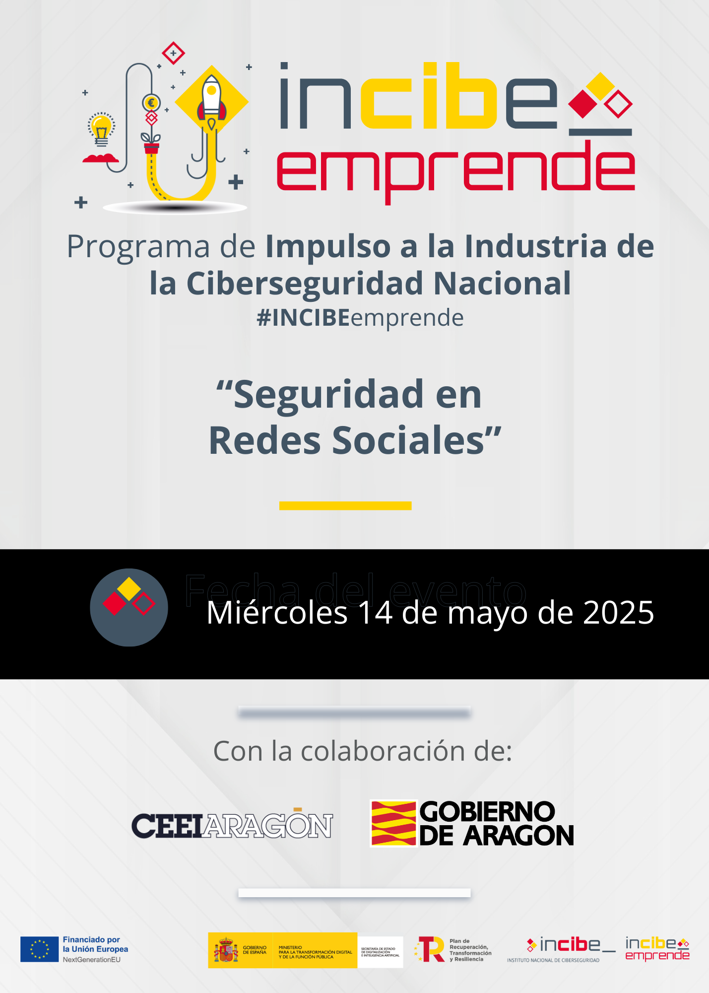 Charla INCIBE Emprende CEEIARAGON "Seguridad en Redes Sociales"