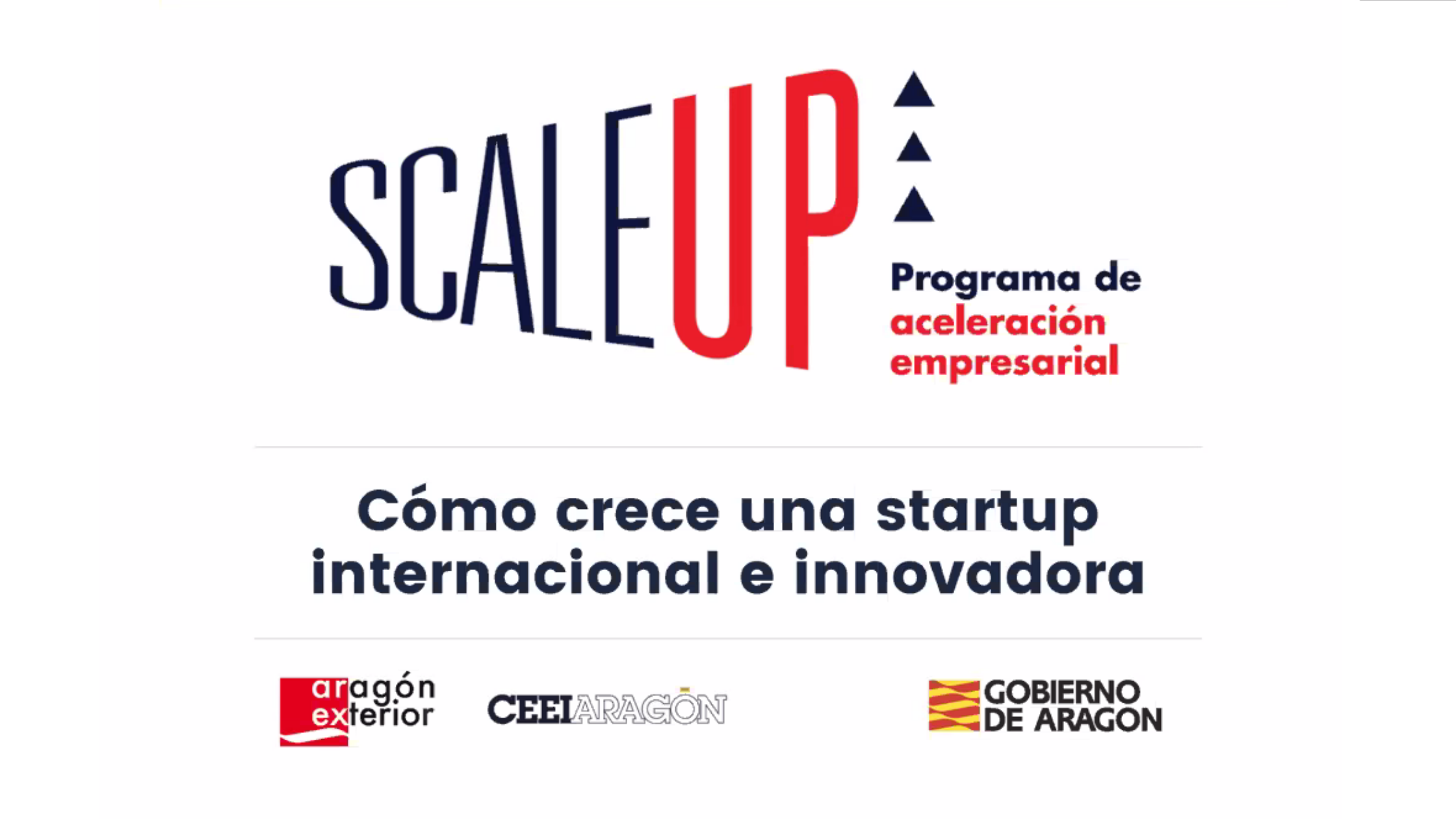 Ya está disponible el video del webinar «Cómo crece una startup internacional e innovadora. Presentación del Programa SCALE UP»