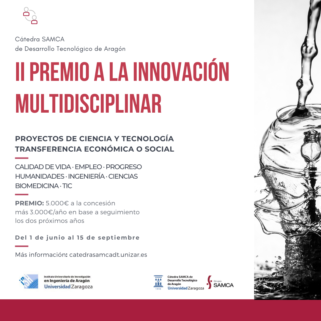 Abierta la convocatoria de la segunda edición del Premio a la Innovación Multidisciplinar de la cátedra SAMCA