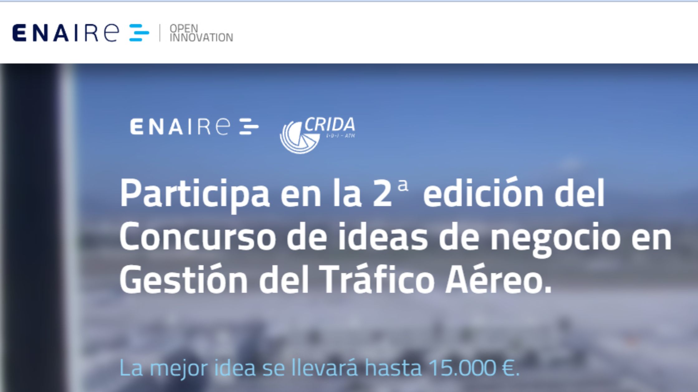 ENAIRE lanza la 2ª edición del Concurso de ideas de negocio en Gestión del Tráfico Aéreo